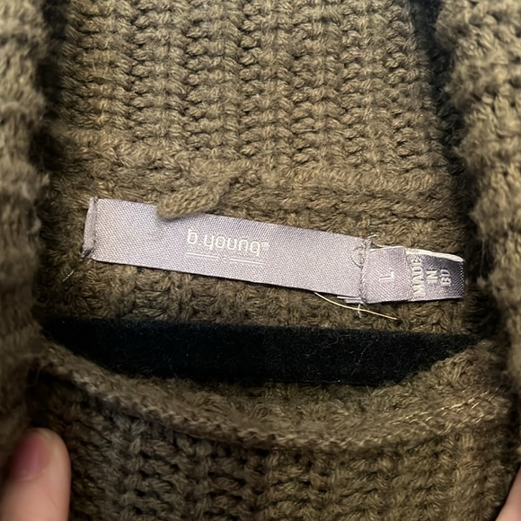 B.Young Cowl Neck Ribbed Sweater Dress - Picture 2 of 3